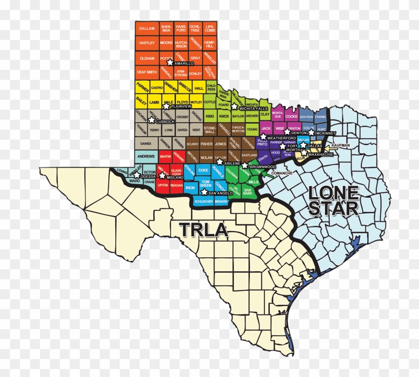 Legal Aid Of Northwest Texas Map Clipart #1438439