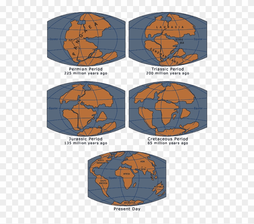 This Is When Pangaea Began To Break Apart And The Continents - Pangea 250 Years Ago Clipart