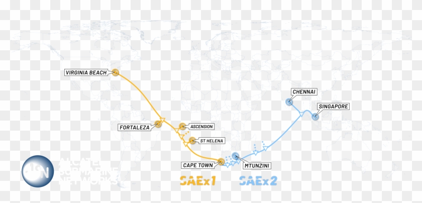 New Submarine Cable To Connect 4 Continents Via South - Карта Мира Без Границ Clipart