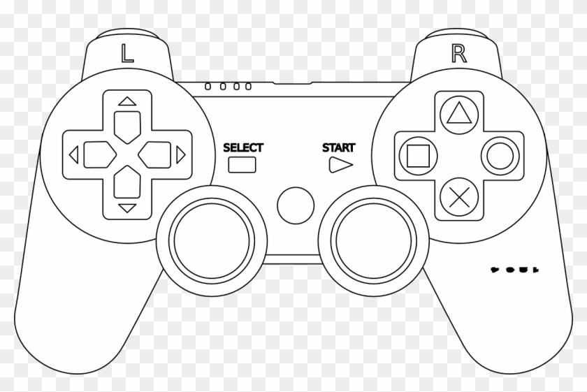 Manette Ps3 Dessin Png - Playstation 4 Controller Tekening Clipart #1438841