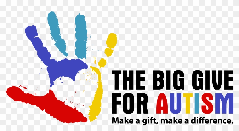 The Big Give For Autism Horiz Fullcolor - Support Autism Png Clipart #1439552