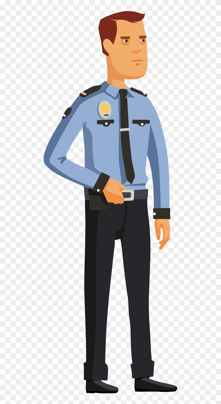 Shri Karni Facility Management - Cartoon Security Guard Png Clipart #1439943