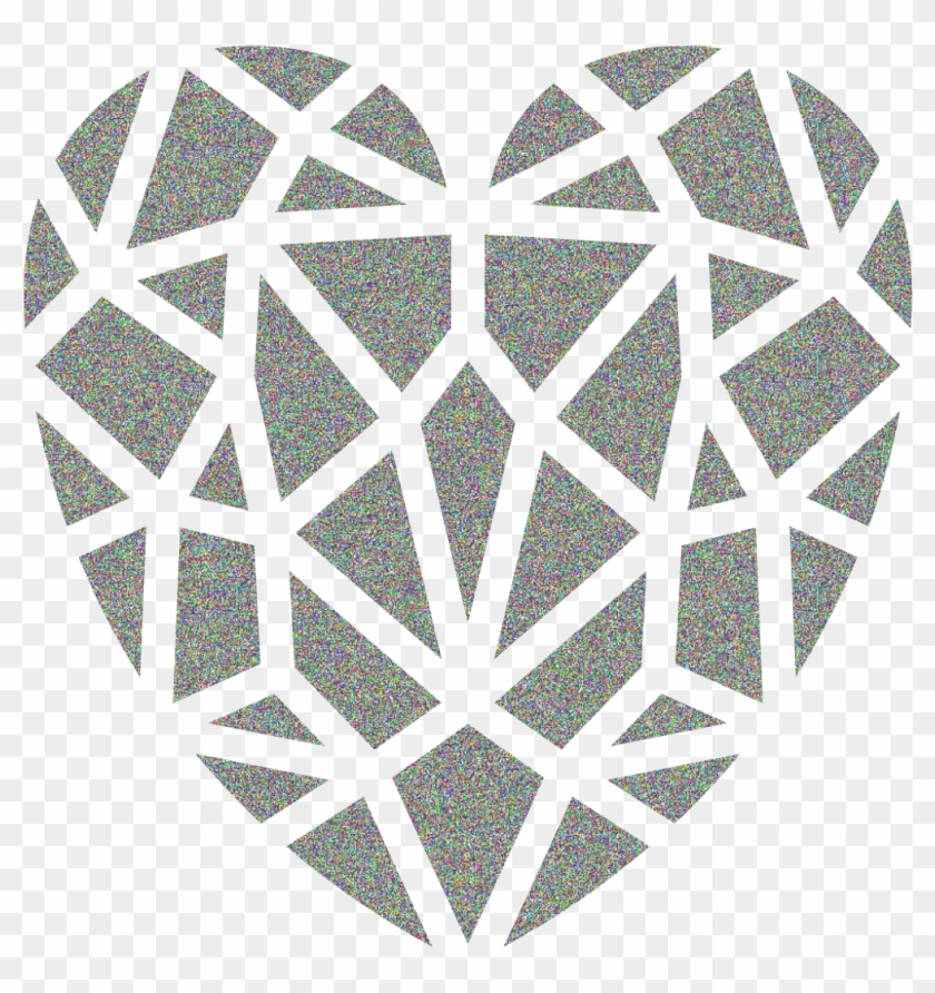 Heart Noise Vhs Glitch Geometric Clipart