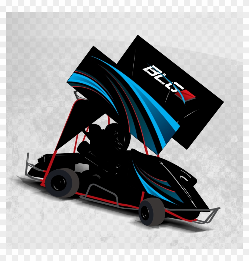 9b - Red And Black Outlaw Kart Clipart #1440510