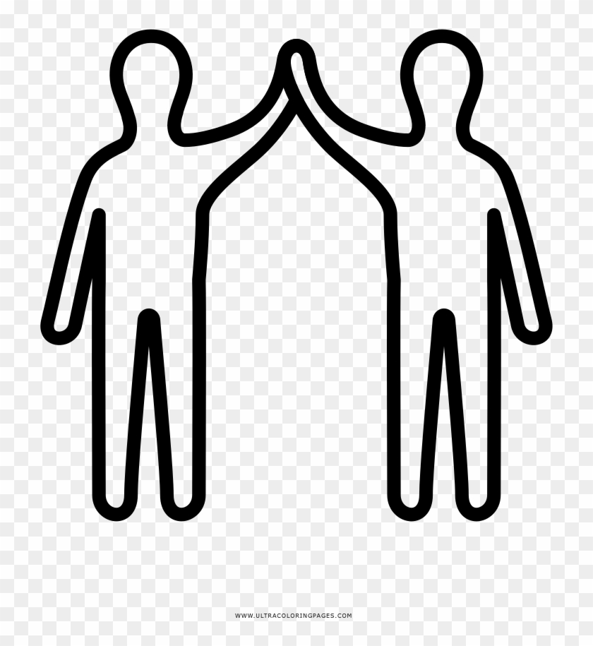 High Five Coloring Page - Samen Png Clipart