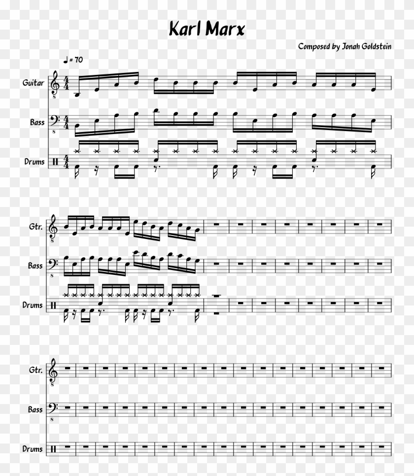 Karl Marx Sheet Music Composed By Composed By Jonah - Sheet Music Clipart