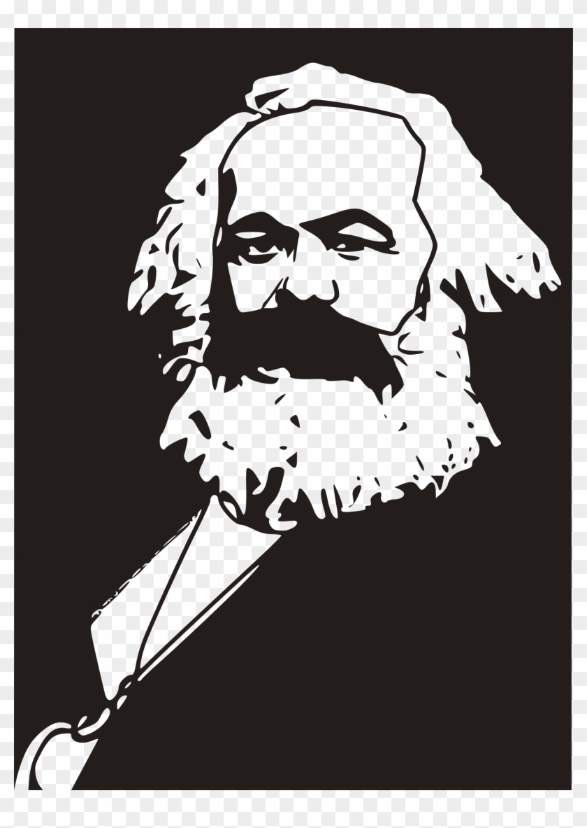 Карл Маркс черно белый