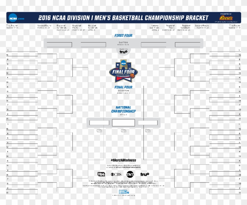 Bracket Ncaa - Pdf 3 - 10 - - March Madness 2019 Bracket Clipart #1441469