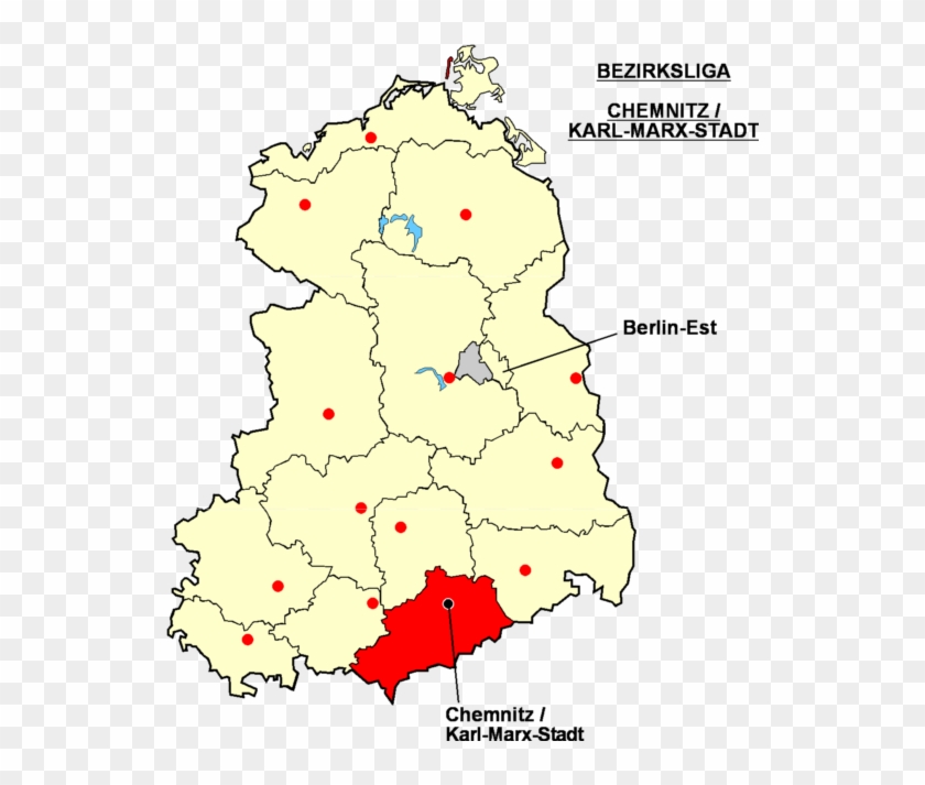 Rda Localisation Bezirksliga Chemnitz Karl Marx Stadt - Bezirke East Germany Clipart #1441646