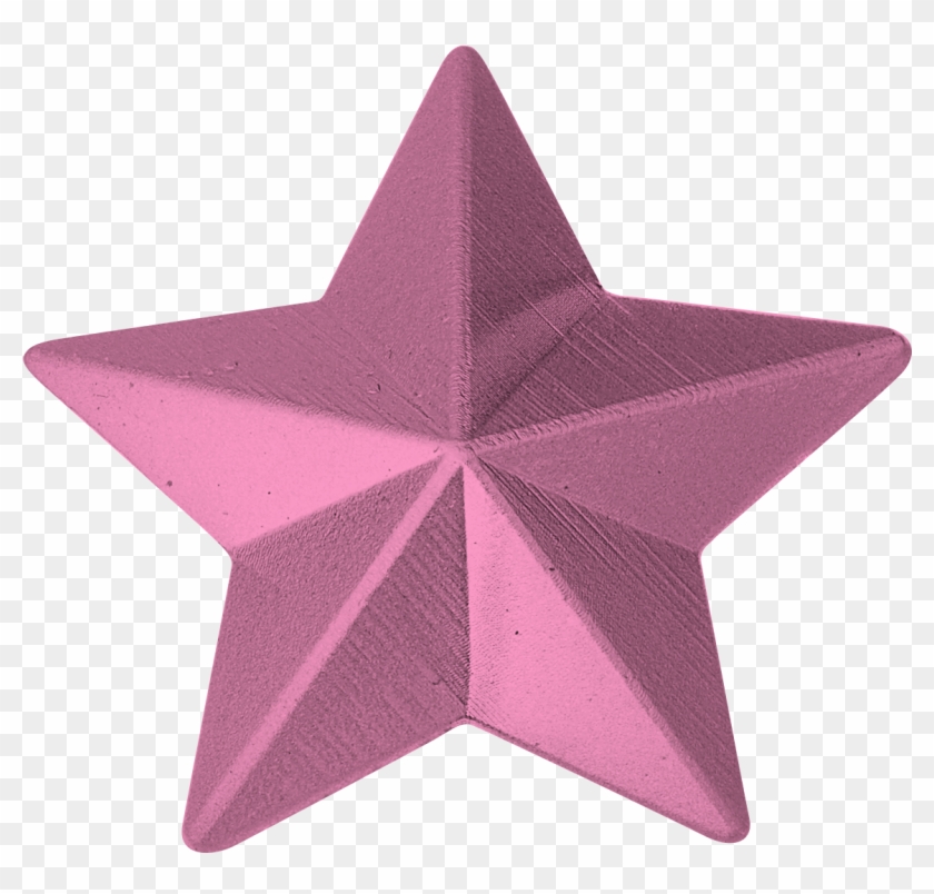 Nickel - Silver 3 D Star Clipart #1441674