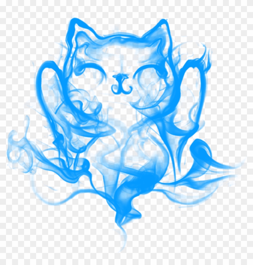 ##freetoedit #cat #vape #smoke #cloud #blue - Smoke Clipart