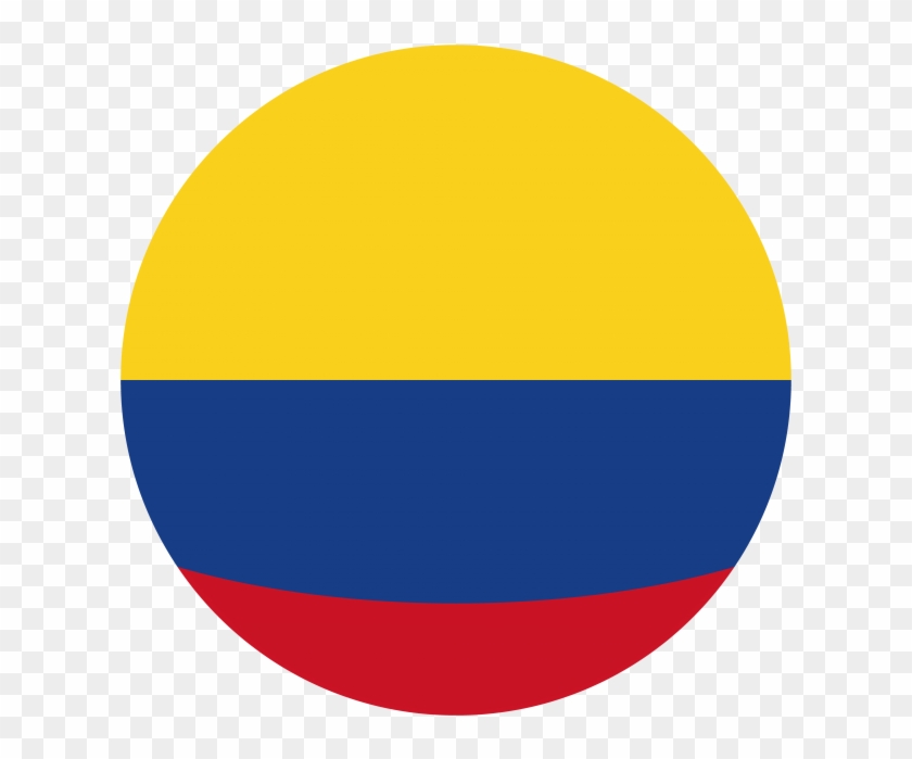 Colombia Round Flag - Colombia Flag Icon Png Clipart #1442712