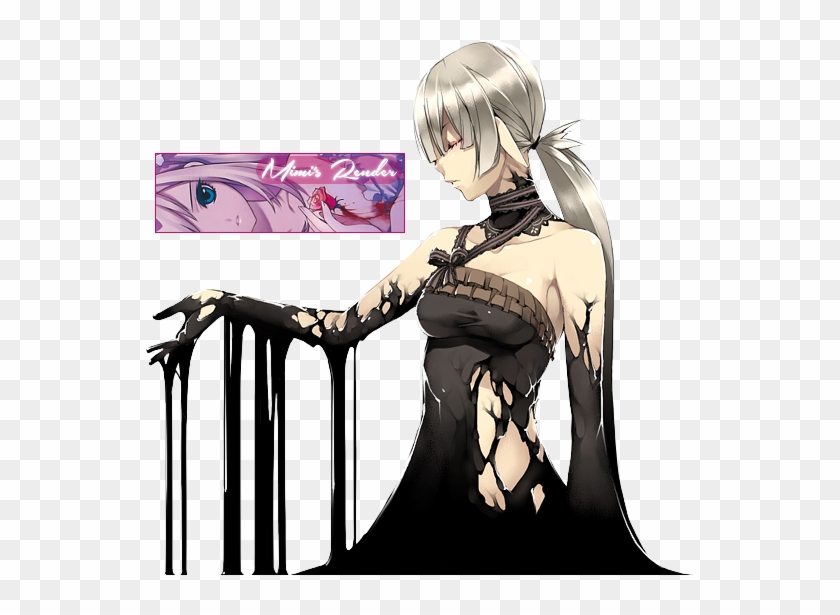 Anime Dark Png - Anime Dark Girl Render Clipart #1443315