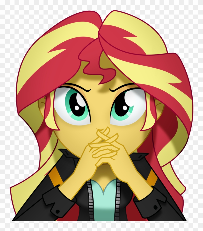 Sunset Stare By Bootsyslickmane Sunset Stare By Bootsyslickmane - Sunset Shimmer Front View Clipart #1443352