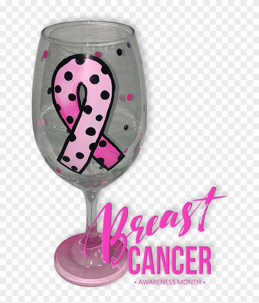 Breast Cancer - Breast Cancer Wine Glasses Clipart #1443987
