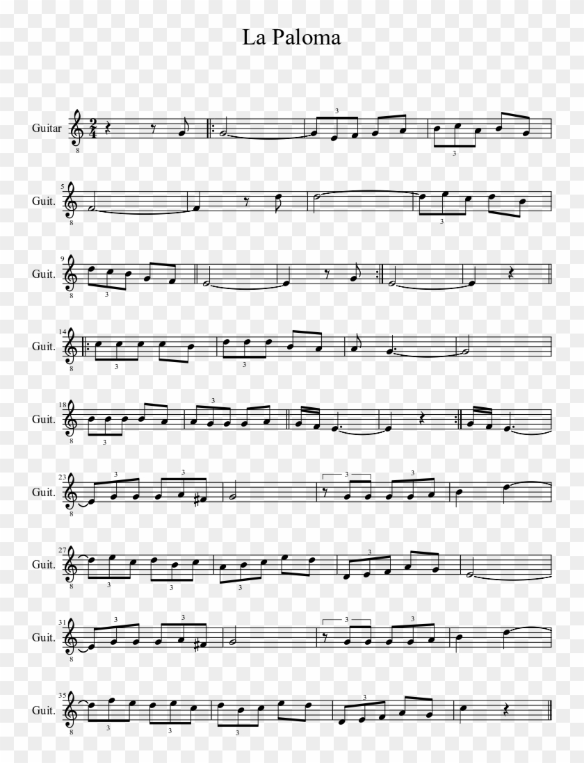 La Paloma Sheet Music 1 Of 1 Pages - Ave Maria Cello Sheet Music Clipart