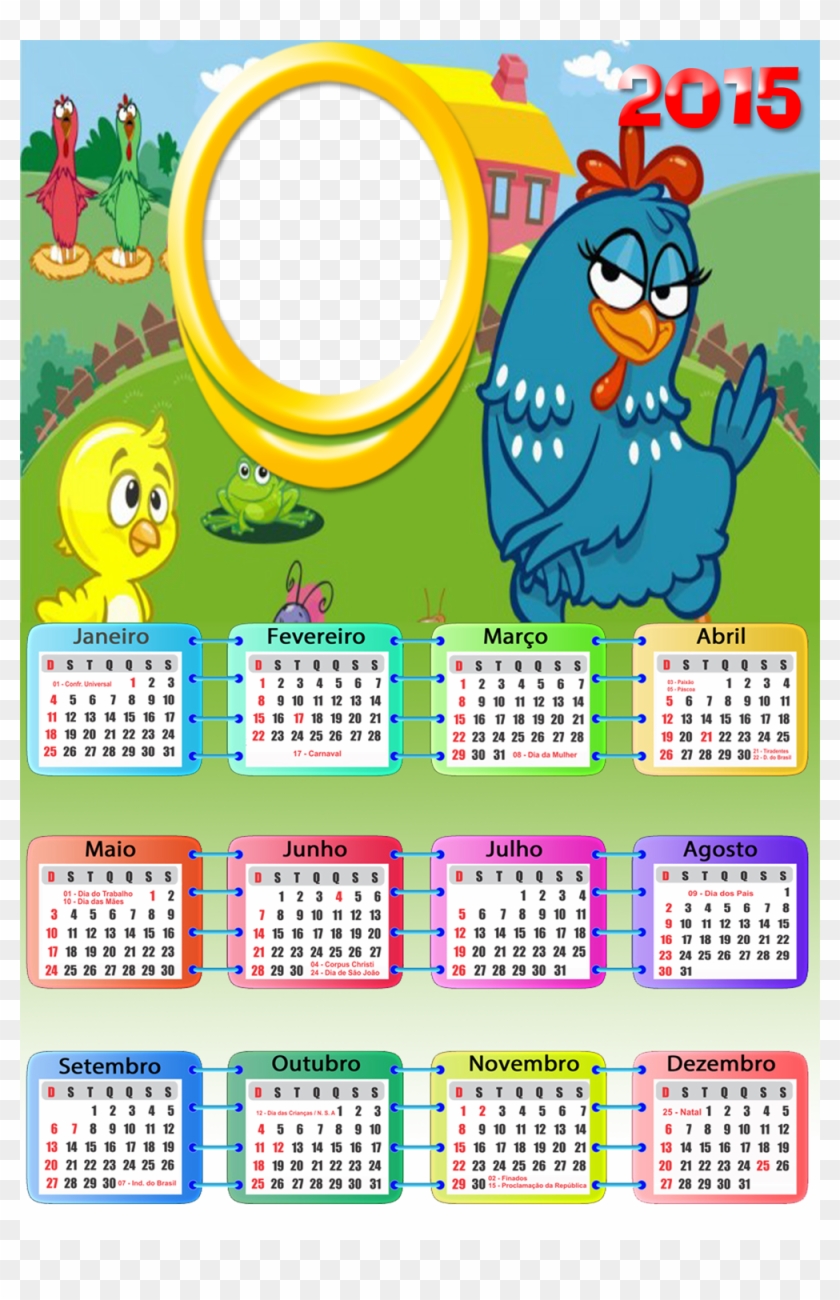 Moldura Galinha Pint - Calendario 2019 Galinha Pintadinha Clipart