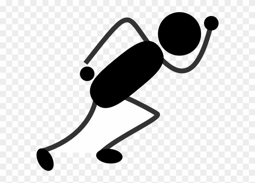 Stick Figure Running Clipart - Png Download