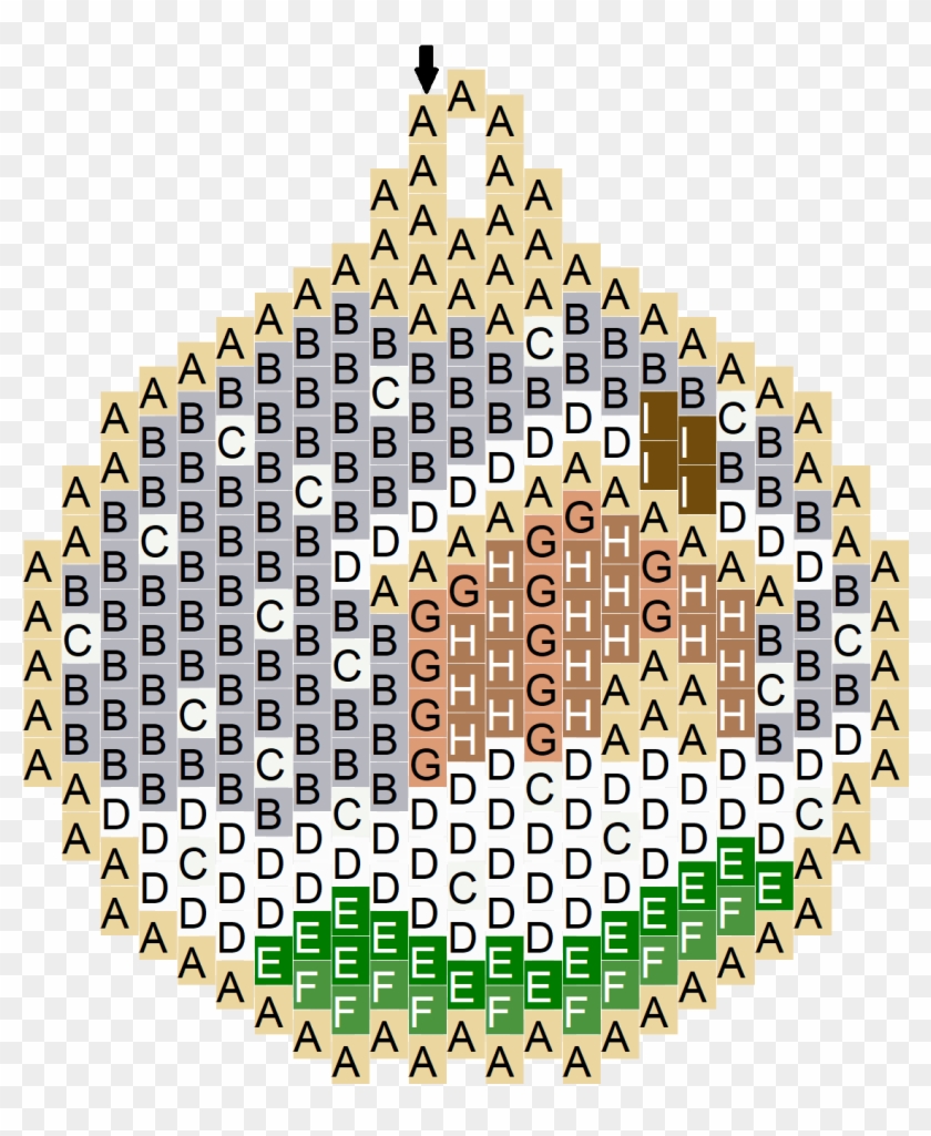 Grille Diagramme Motif Boule Noel Tissage Brick Stitch - Circle Clipart