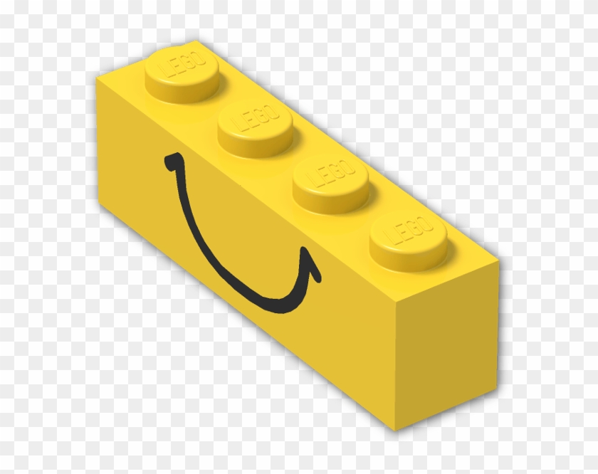 Brick 1 X 4 With Black Smile Pattern - Lego Clipart