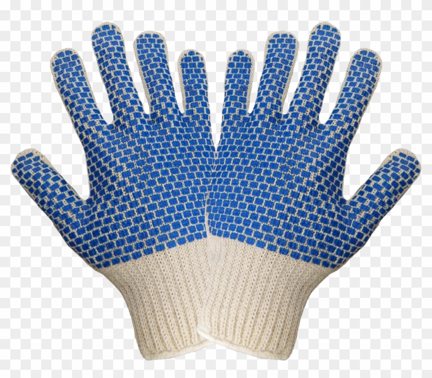 Double Sided Blue Pvc Brick Pattern Gloves - Wool Clipart