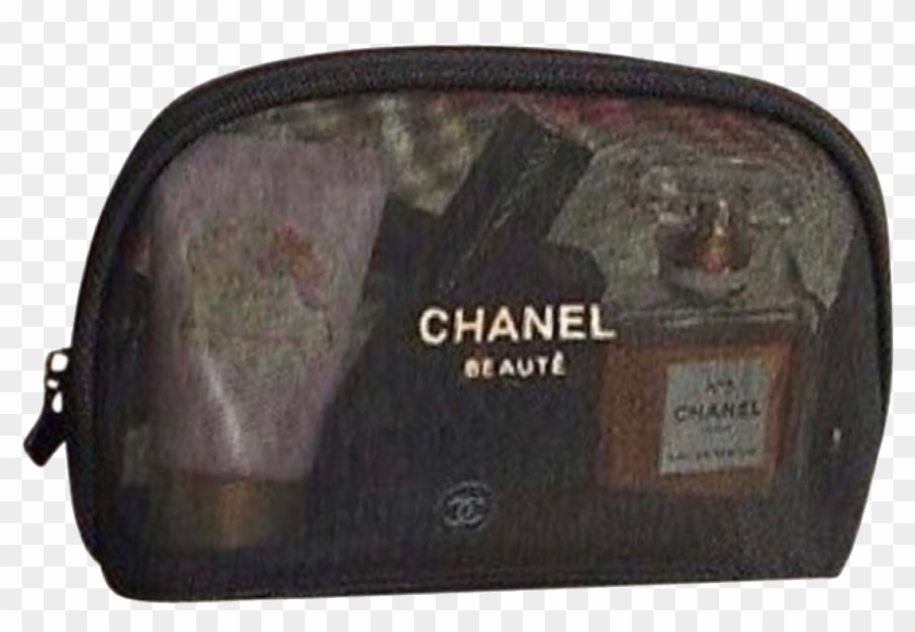 Black Chanel Makeup Bag Polyvore Moodboard Filler - Black Moodboard Filler Clipart #1447152