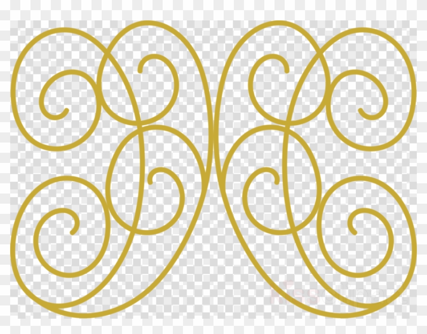 Download Fancy Gold Swirls Clipart Clip Art Gold Yellow - Golden Swirls Design - Png Download #1447405
