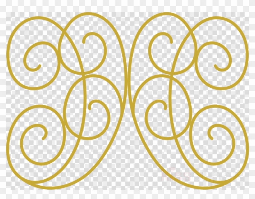 Download Fancy Gold Swirls Clipart Clip Art Gold Yellow - Golden Swirls Design - Png Download #1447405