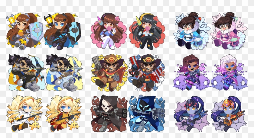 Chibiwatch Charm Set - Cartoon Clipart