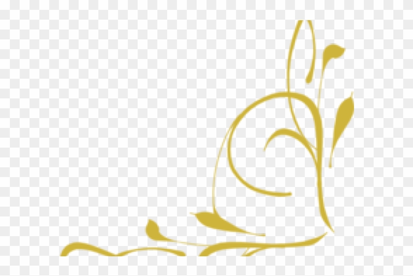Gold Swirl Cliparts - Royal Blue Flower Design - Png Download
