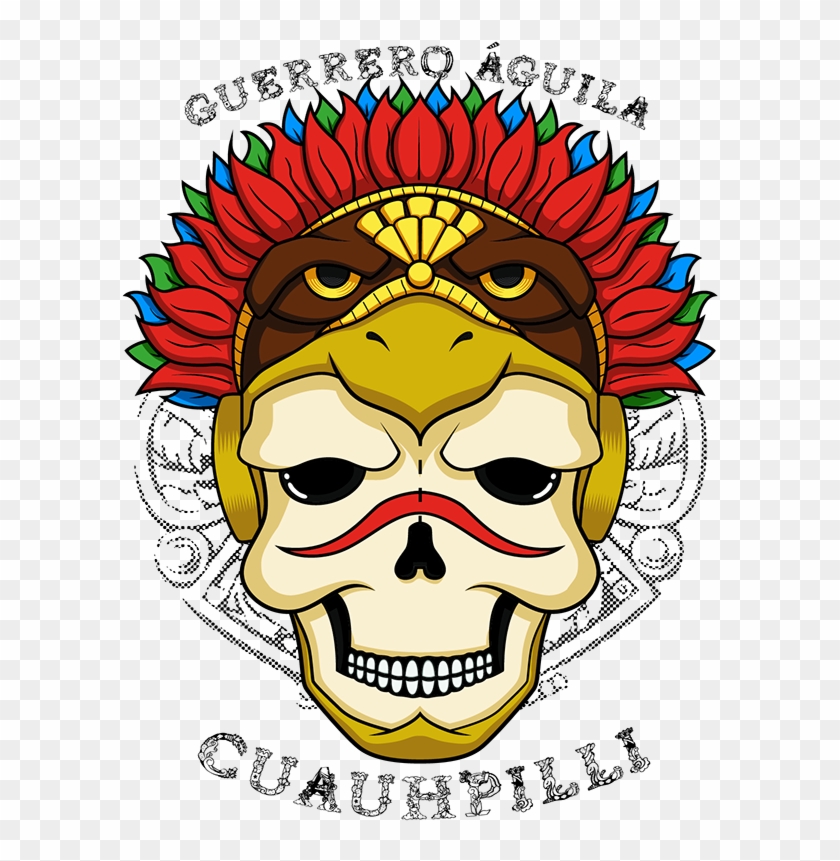 Calavera Guerrero Águila Azteca On Behance - Maya Calavera Jaguar Clipart