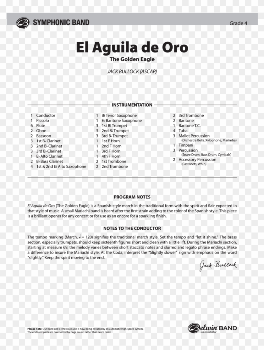 El Aguila De Oro Thumbnail - Songs Of Sailor And Sea Score Clipart #1447803