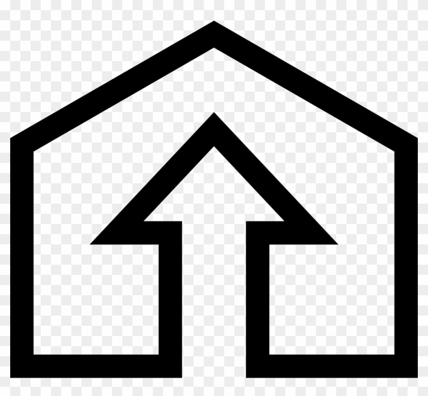 House With Up Arrow Inside Comments - Icon Of Advancement Clipart