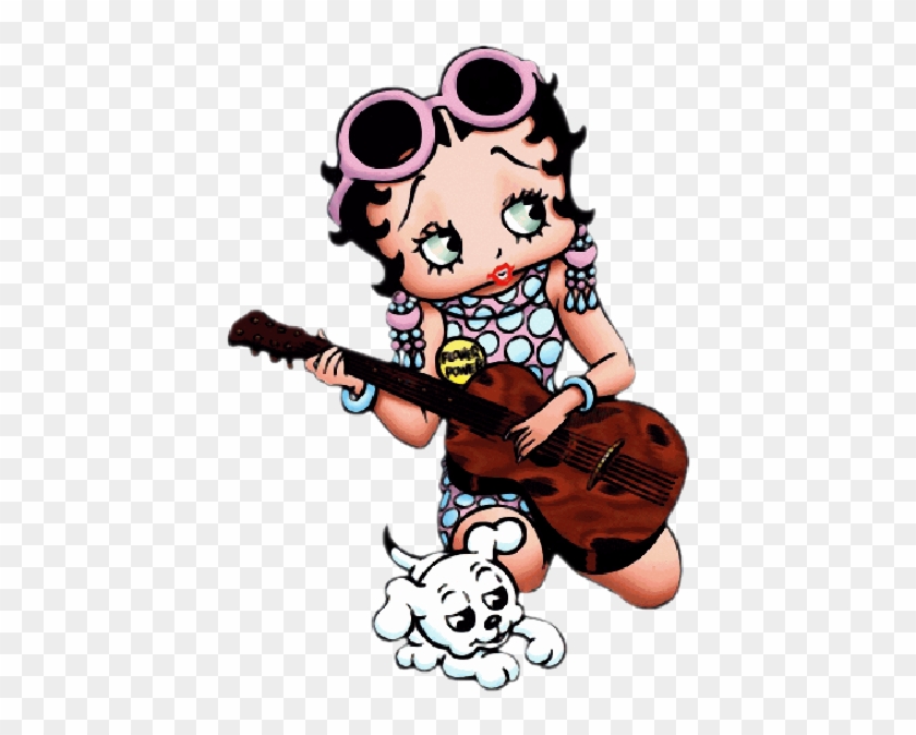 Betty And Pudgy Betty Boop Clip Art Images Png Betty - Betty Boop Acoustic Guitar Transparent Png