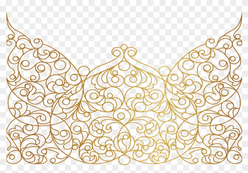 #mandala #swirls #design #pattern #paisley #gold #decor - Illustration Clipart