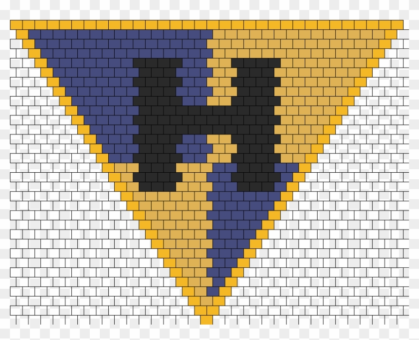 Harry Potter Hufflepuff Crest Kandana Bead Pattern - Rose Peyote Bead Pattern Clipart