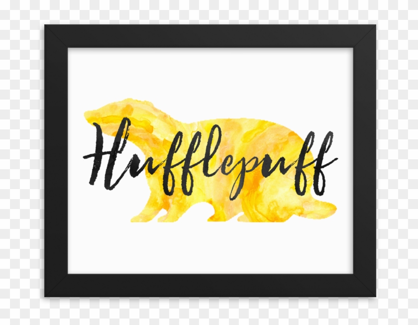 Hufflepuff Hogwarts House Pride Art Print Hufflepuff - Hufflepuff Watercolor Transparent Clipart #1448575