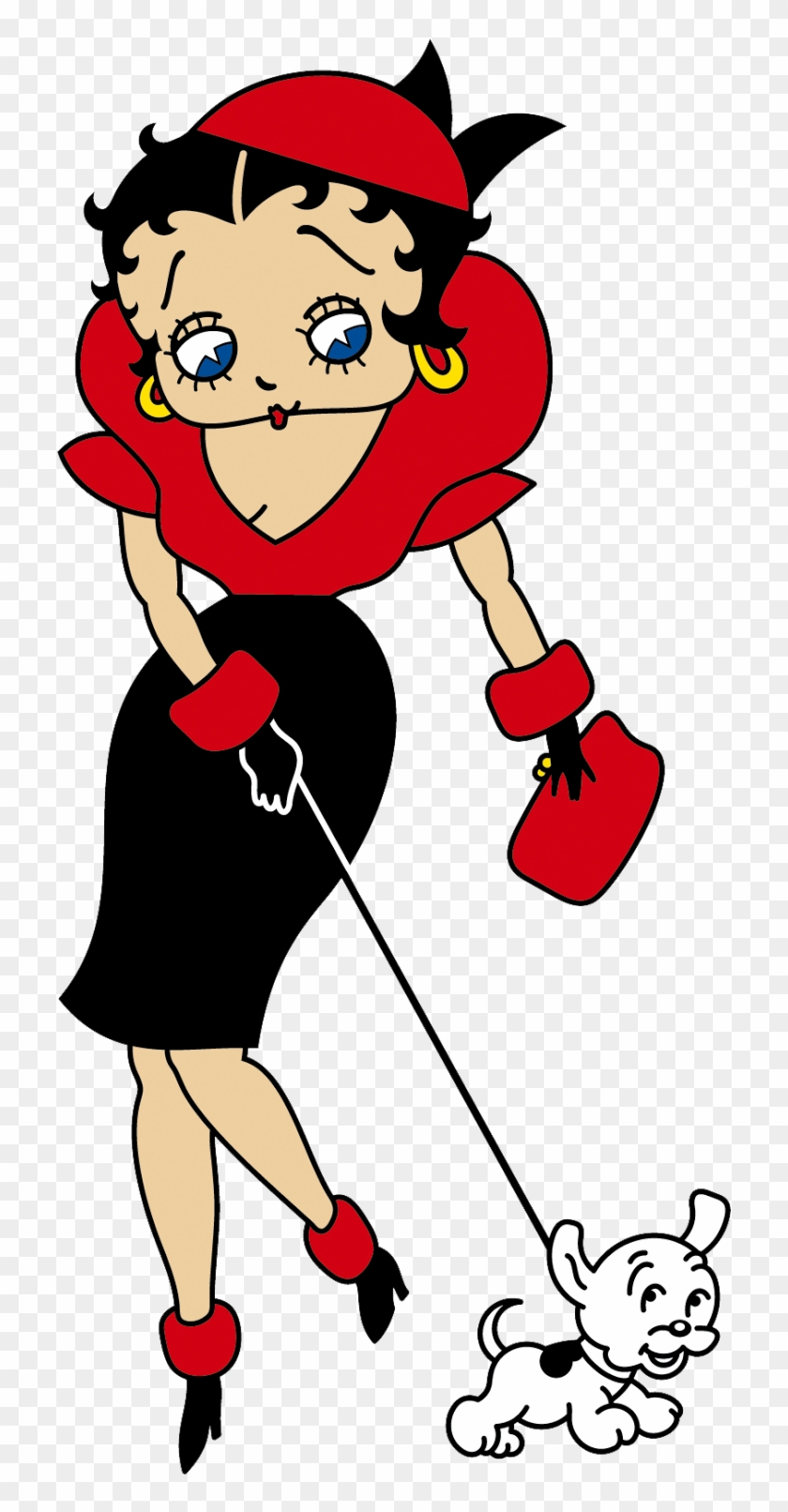 Batty Boop Em P - Betty Boop And Dog Clipart