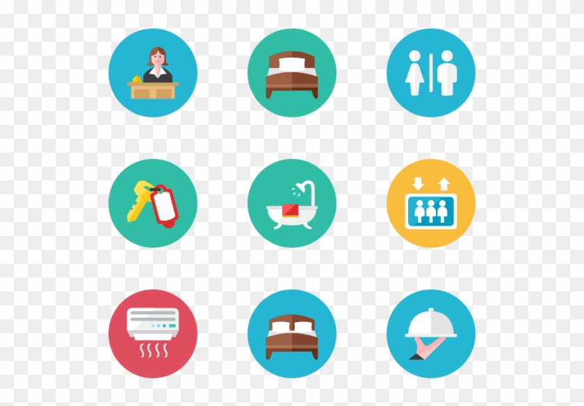 Hotel - Motel Icons Clipart #1449275