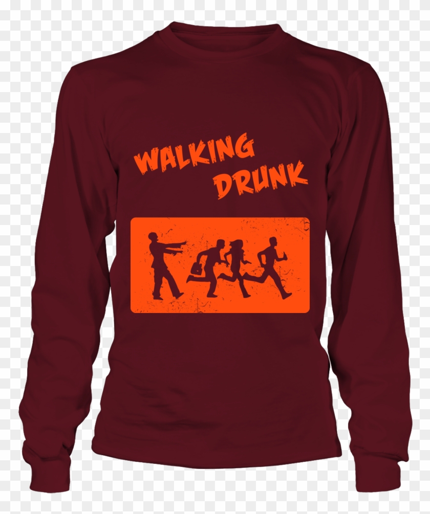 Gildan Long Sleeve T Shirt For Family - 2 3 Of The Earth Is Covered Red Clipart