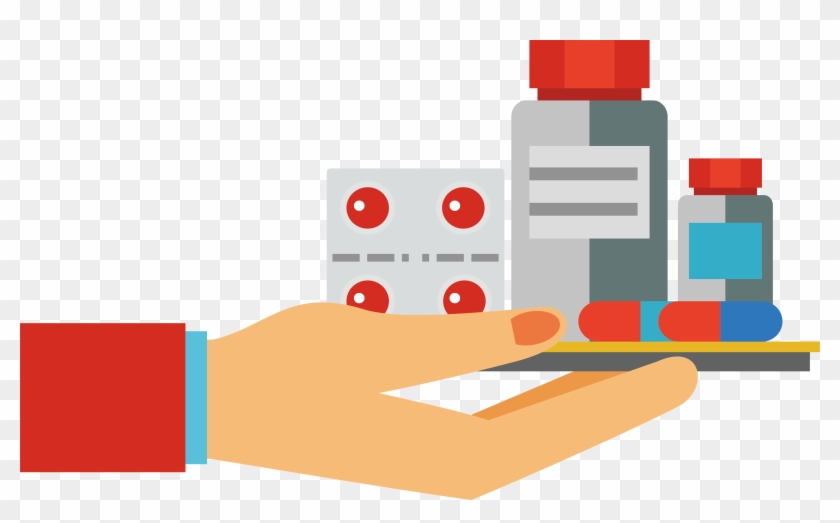 Pharmaceutical On Drug Hand Euclidean Vector Take Clipart - Medicamentos Vector Png Transparent Png