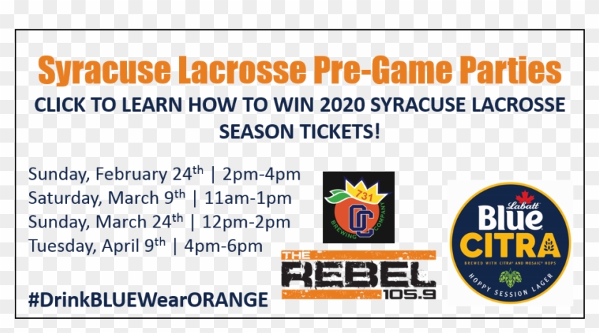 Syracuse Lacrosse Pre-game Parties @ Orange Crate Brewing - School Clipart