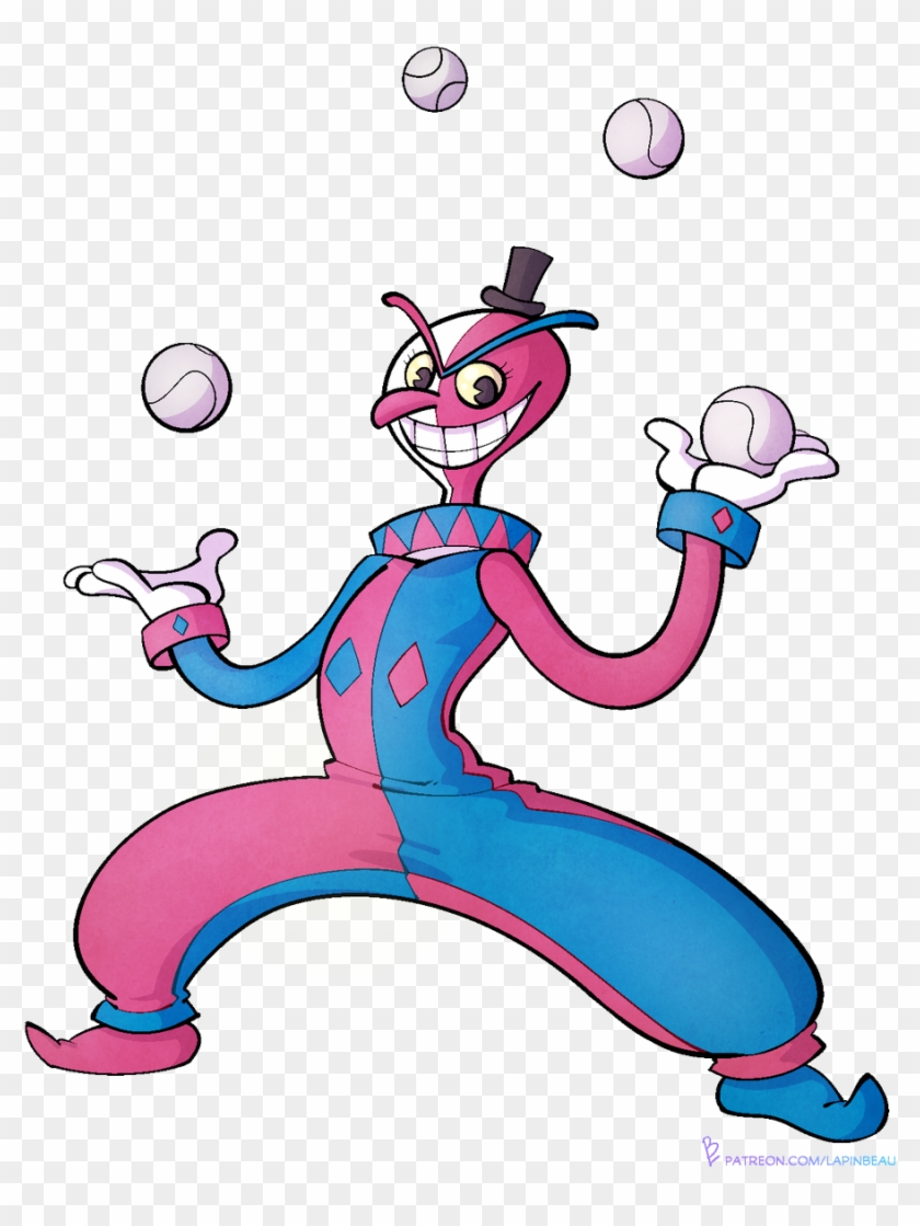 Naughty Jester - El Payaso De Cuphead Clipart #1451507