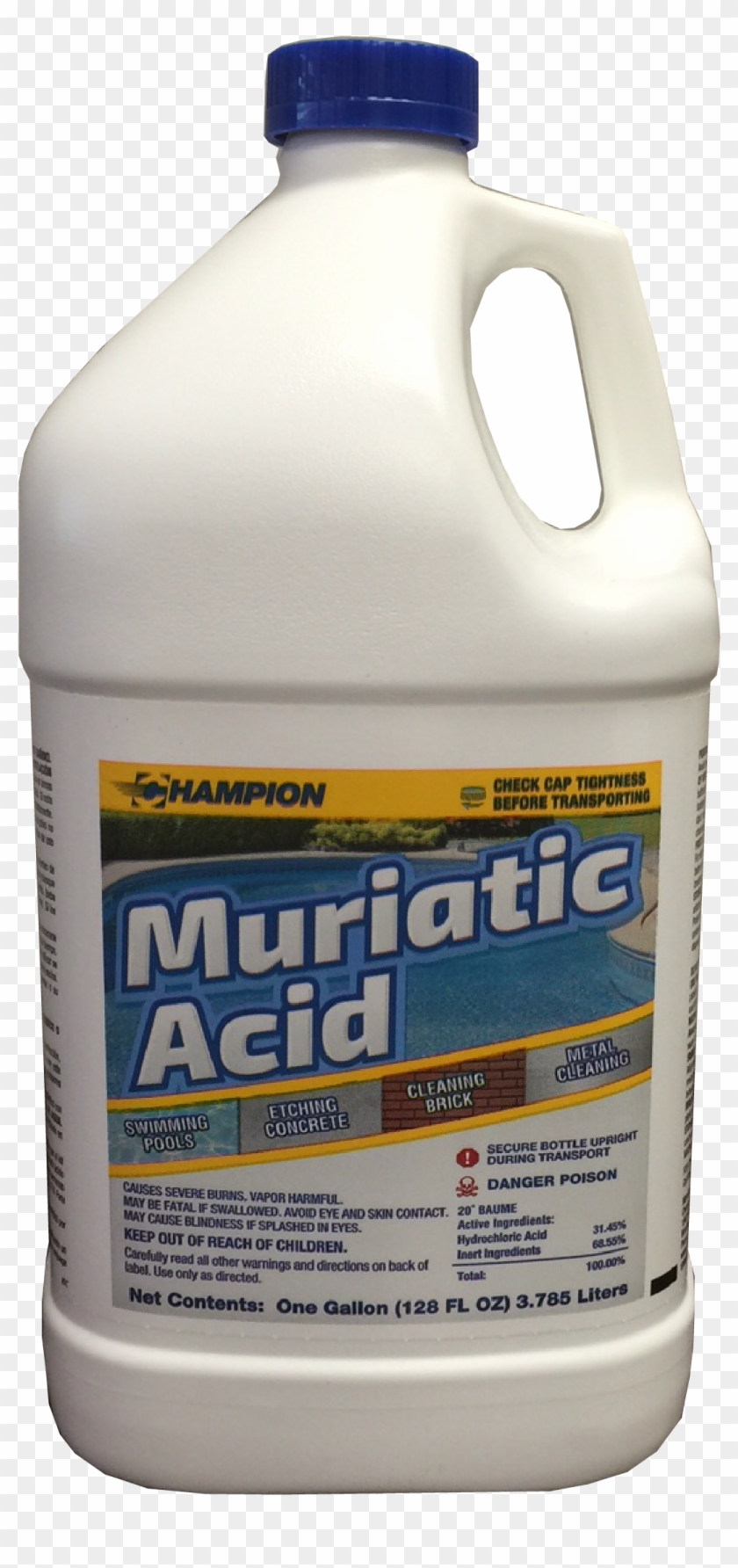 Klean Strip Green Muriatic Acid (4 Pack) - 1 Gallon Jugs For Concrete Etching & Cleaning | Safer Formula