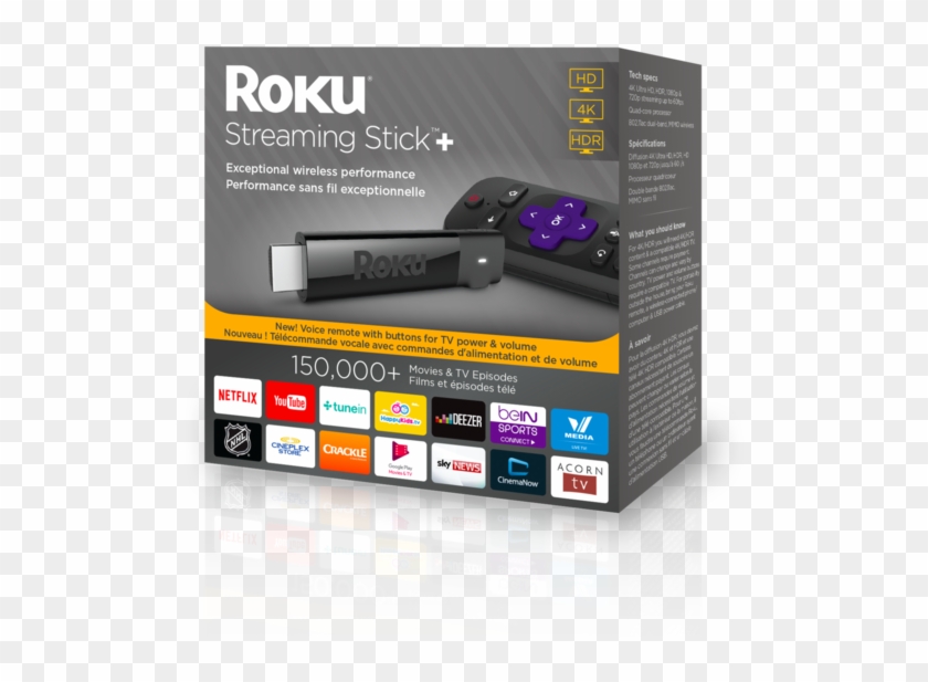Roku Streaming Stick - Roku Streaming Stick Plus Clipart #1451870