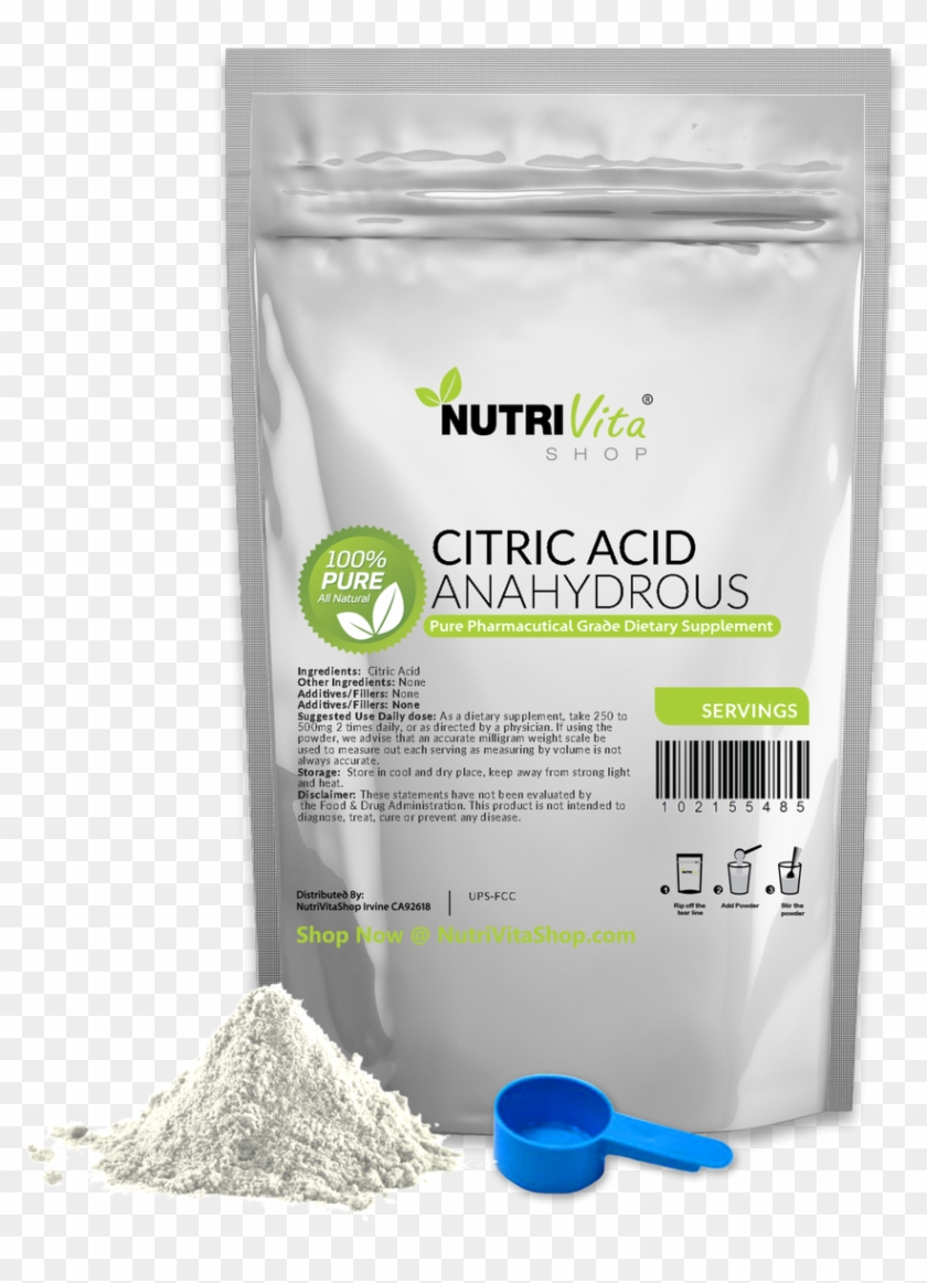 Citric Acid Anhydrous 100% Pure - L Citrulline Pharmaceutical Grade Clipart