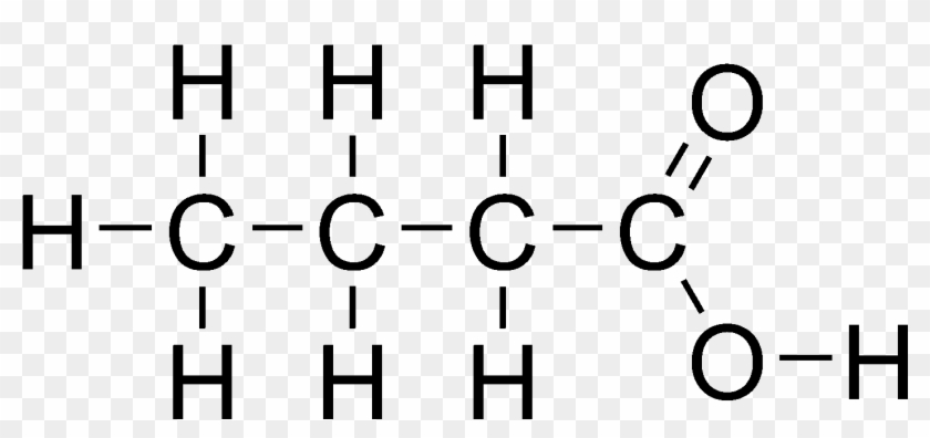 Butyric-acid - Butanoic Acid Structure Clipart #1452025