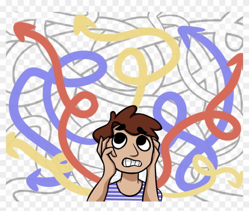 I Meet With My Monster Once A Day And Now I Can Spot - Negative Thought Cartoon Clipart