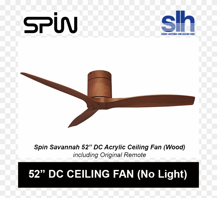 Spin Savannah 52" Designer Dc Ceiling Fan - Ceiling Fan Clipart #1452532
