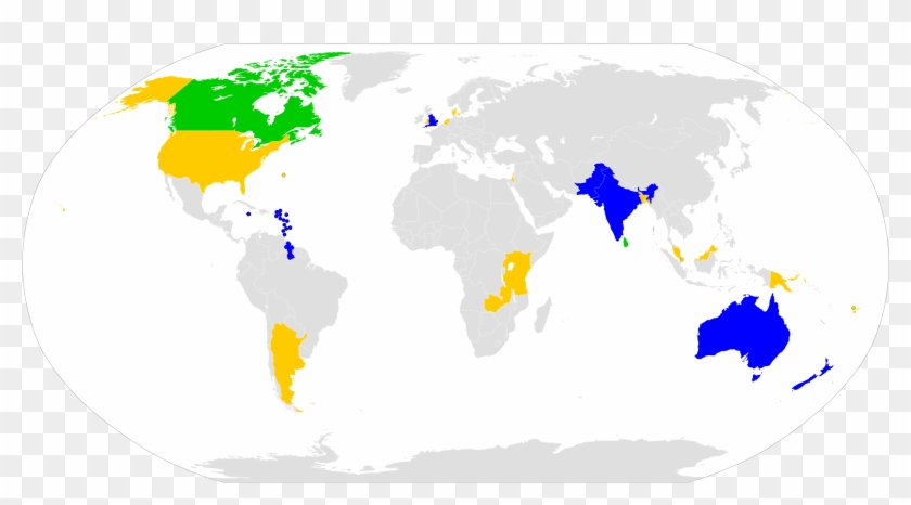 1979 Cricket World Cup Participating Nations - Hsbc World Map Clipart